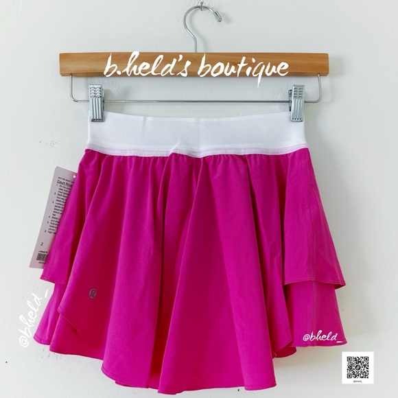 lululemon Court Rival High-Rise Skirt Regular Length in Sonic Pink Sz 2 New NWT